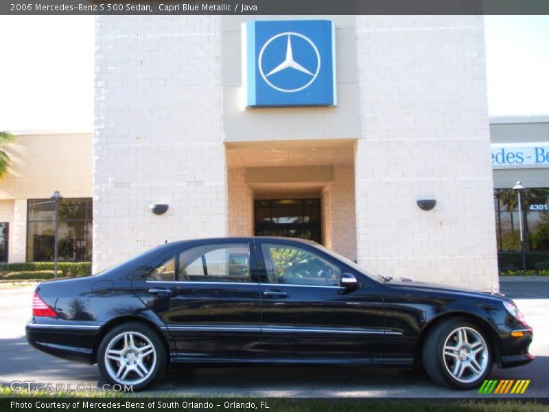 Capri Blue Metallic / Java 2006 Mercedes-Benz S 500 Sedan