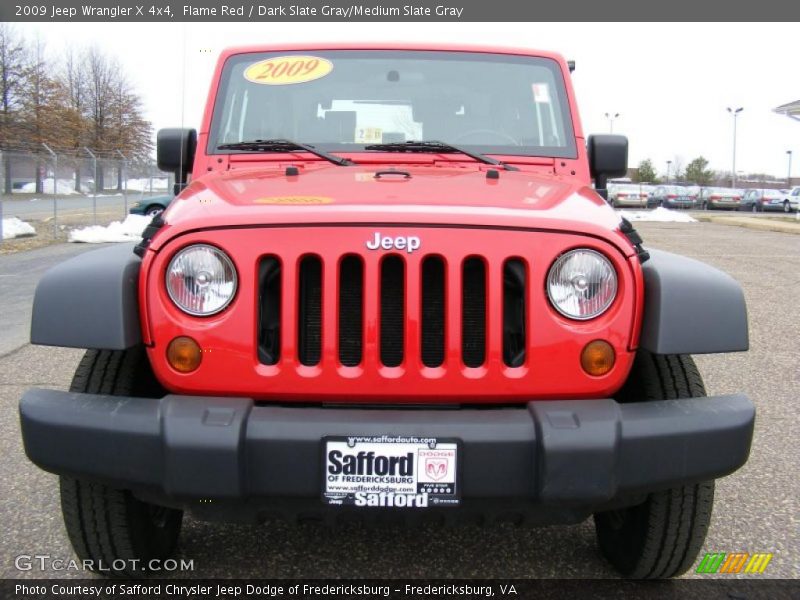 Flame Red / Dark Slate Gray/Medium Slate Gray 2009 Jeep Wrangler X 4x4
