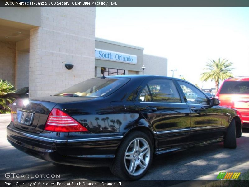 Capri Blue Metallic / Java 2006 Mercedes-Benz S 500 Sedan