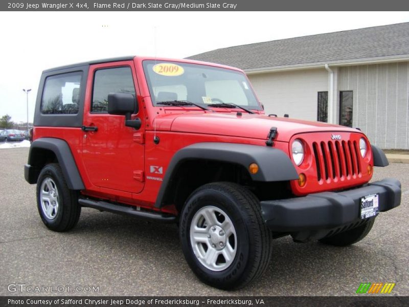 Flame Red / Dark Slate Gray/Medium Slate Gray 2009 Jeep Wrangler X 4x4