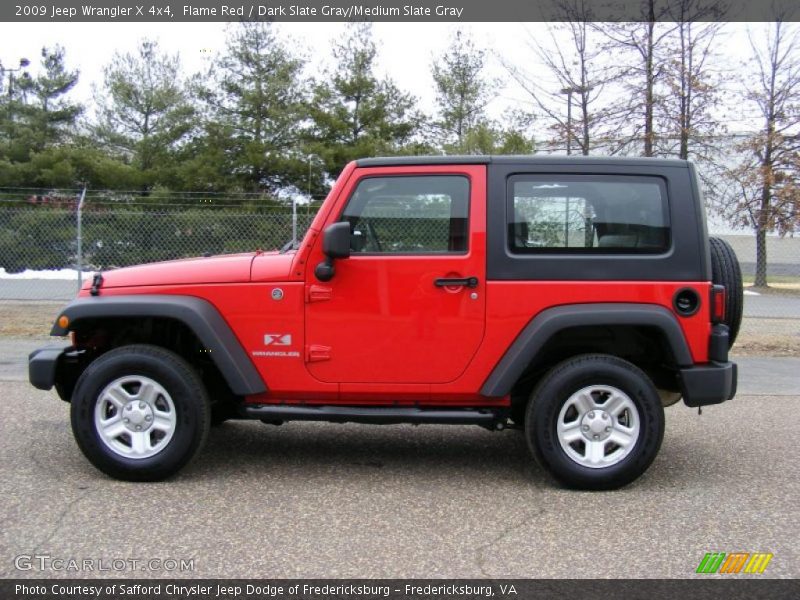 Flame Red / Dark Slate Gray/Medium Slate Gray 2009 Jeep Wrangler X 4x4