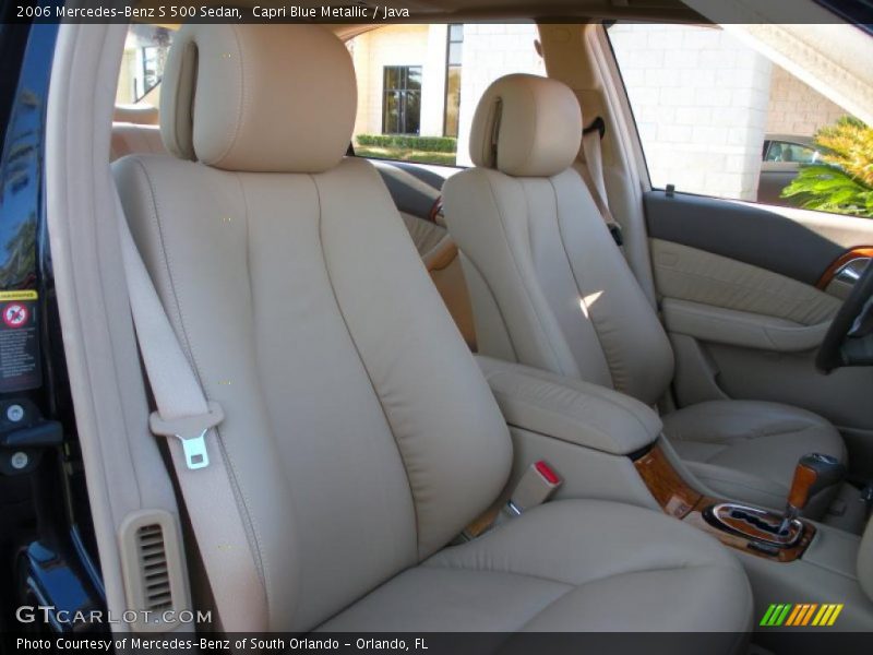 Capri Blue Metallic / Java 2006 Mercedes-Benz S 500 Sedan