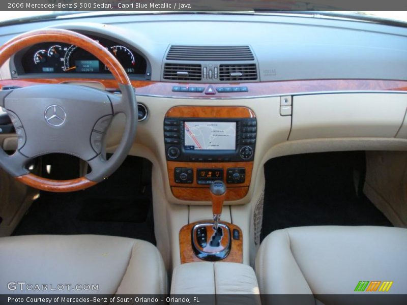 Capri Blue Metallic / Java 2006 Mercedes-Benz S 500 Sedan