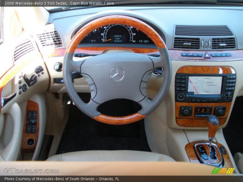 Capri Blue Metallic / Java 2006 Mercedes-Benz S 500 Sedan