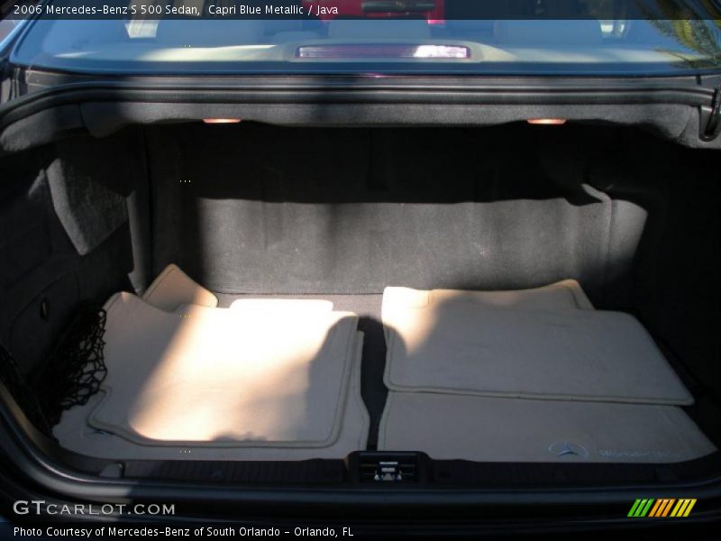 Capri Blue Metallic / Java 2006 Mercedes-Benz S 500 Sedan