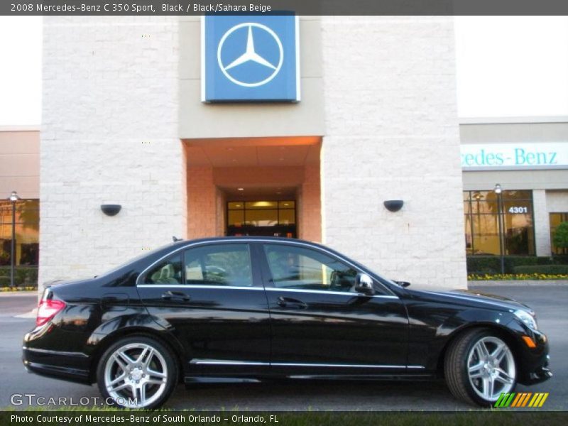 Black / Black/Sahara Beige 2008 Mercedes-Benz C 350 Sport