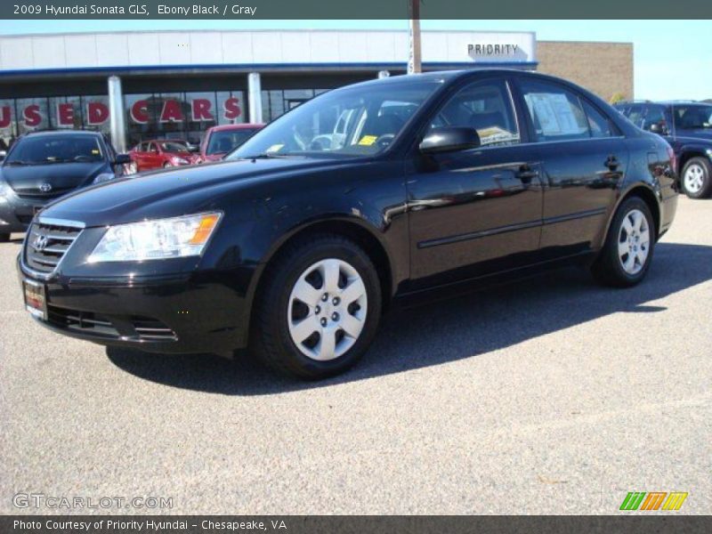 Ebony Black / Gray 2009 Hyundai Sonata GLS