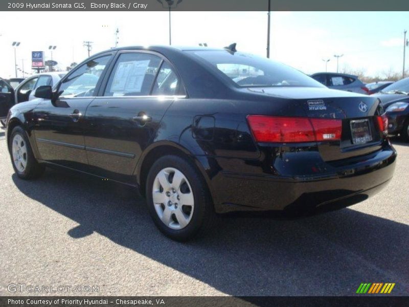 Ebony Black / Gray 2009 Hyundai Sonata GLS