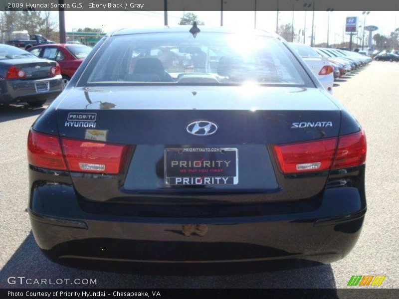 Ebony Black / Gray 2009 Hyundai Sonata GLS