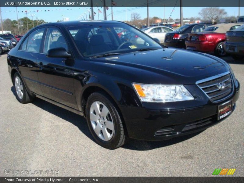 Ebony Black / Gray 2009 Hyundai Sonata GLS