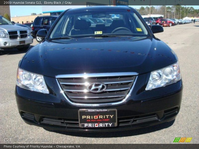 Ebony Black / Gray 2009 Hyundai Sonata GLS