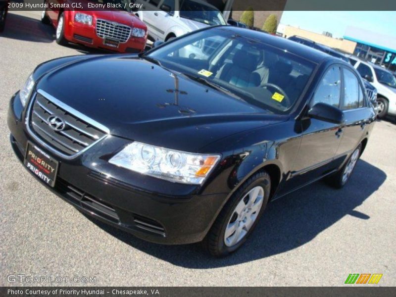Ebony Black / Gray 2009 Hyundai Sonata GLS