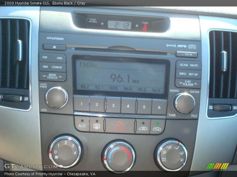 Ebony Black / Gray 2009 Hyundai Sonata GLS