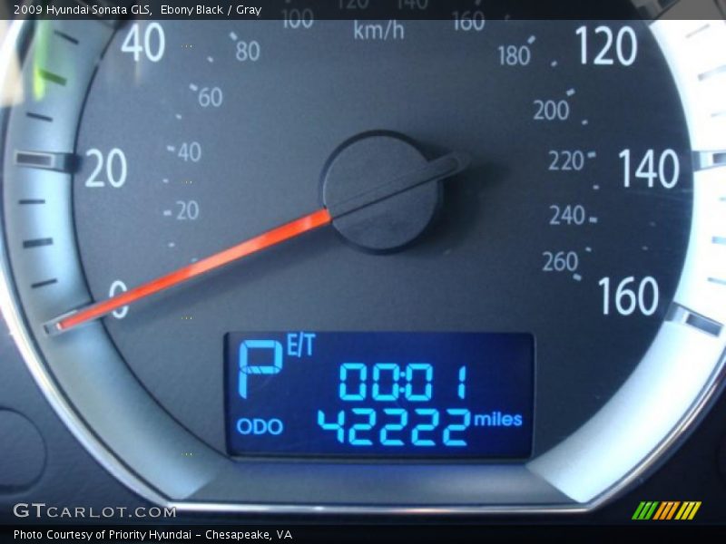 Ebony Black / Gray 2009 Hyundai Sonata GLS