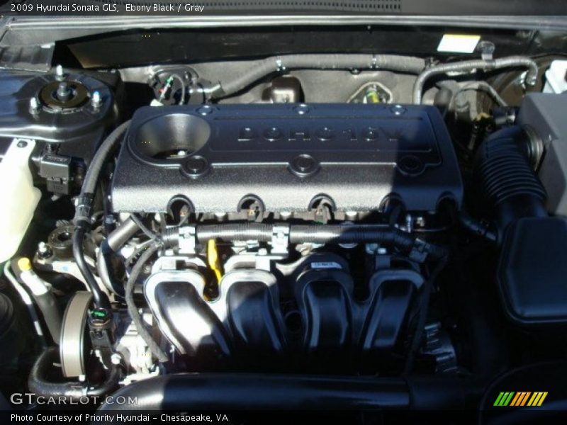 Ebony Black / Gray 2009 Hyundai Sonata GLS