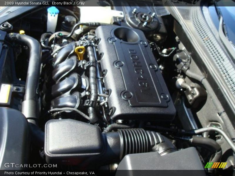 Ebony Black / Gray 2009 Hyundai Sonata GLS