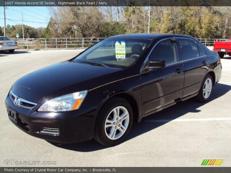 Nighthawk Black Pearl / Ivory 2007 Honda Accord SE Sedan