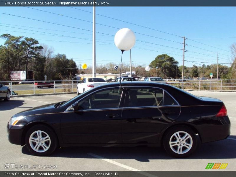 Nighthawk Black Pearl / Ivory 2007 Honda Accord SE Sedan