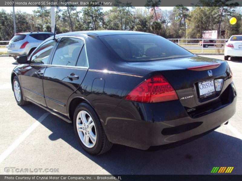 Nighthawk Black Pearl / Ivory 2007 Honda Accord SE Sedan