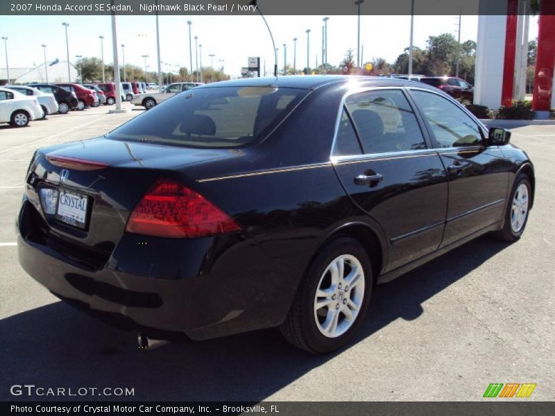 Nighthawk Black Pearl / Ivory 2007 Honda Accord SE Sedan