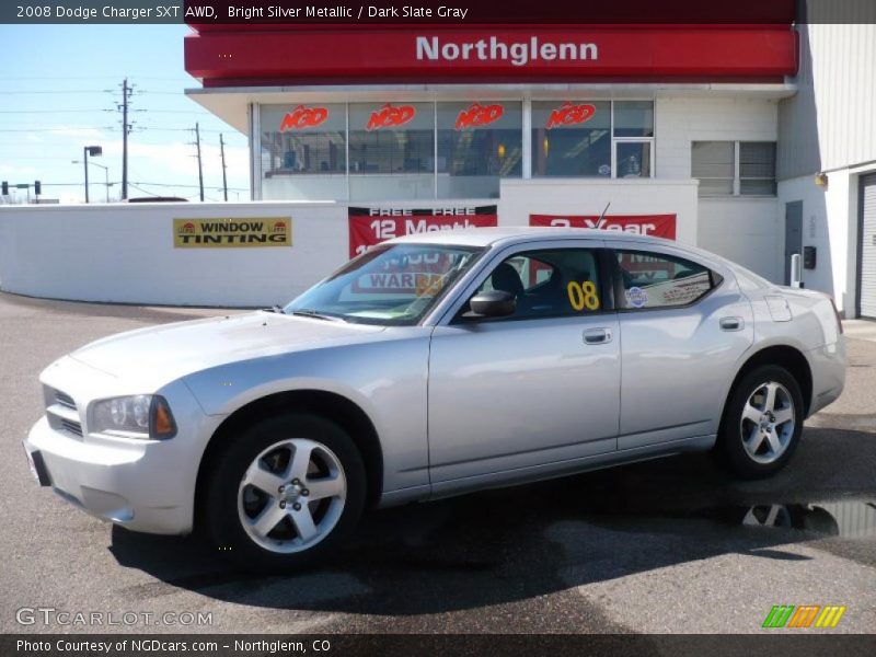 Bright Silver Metallic / Dark Slate Gray 2008 Dodge Charger SXT AWD