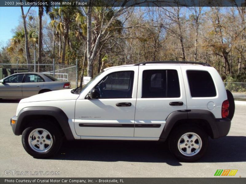 Stone White / Taupe 2003 Jeep Liberty Sport