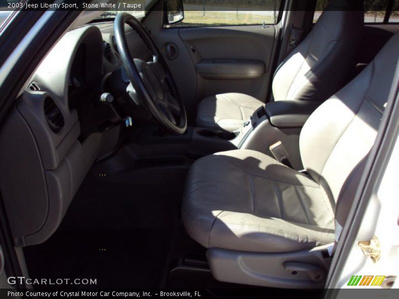 Stone White / Taupe 2003 Jeep Liberty Sport