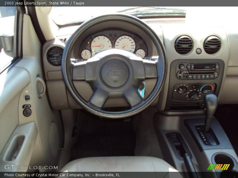 Stone White / Taupe 2003 Jeep Liberty Sport