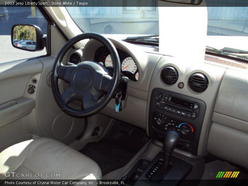 Stone White / Taupe 2003 Jeep Liberty Sport