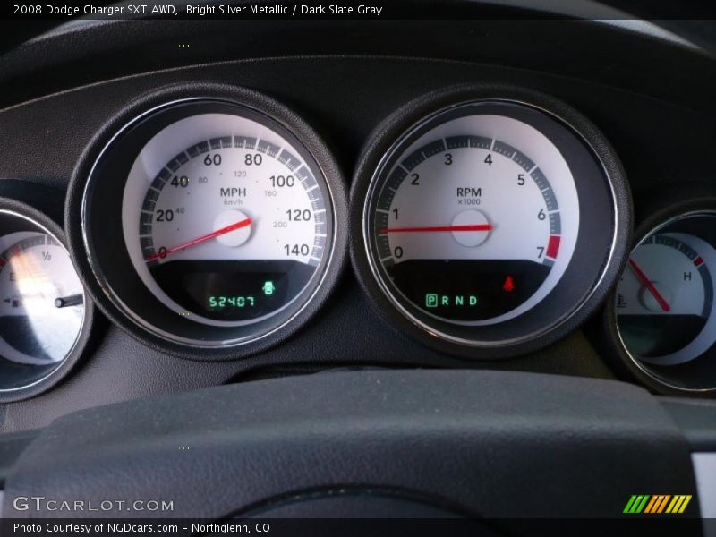 Bright Silver Metallic / Dark Slate Gray 2008 Dodge Charger SXT AWD