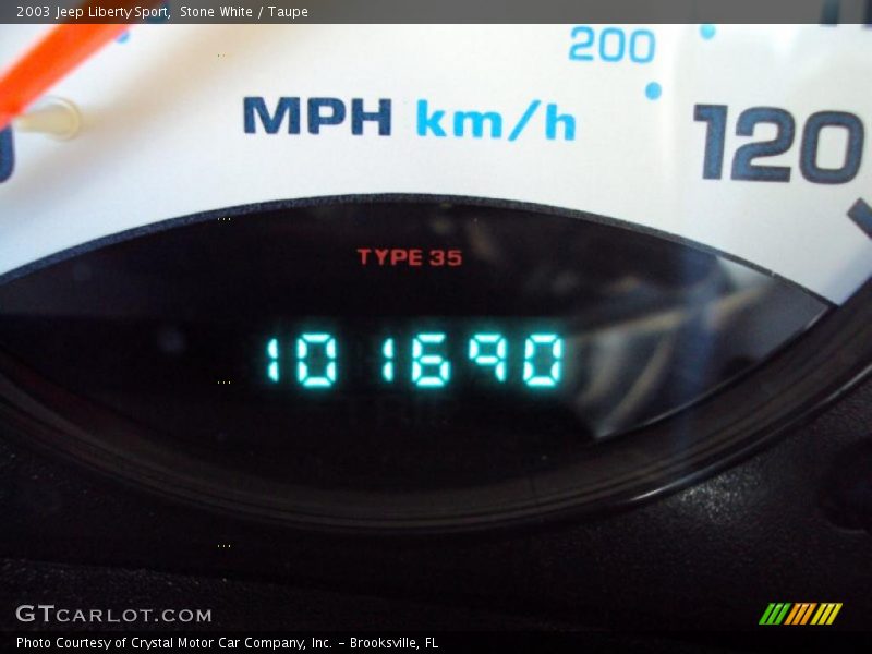 Stone White / Taupe 2003 Jeep Liberty Sport