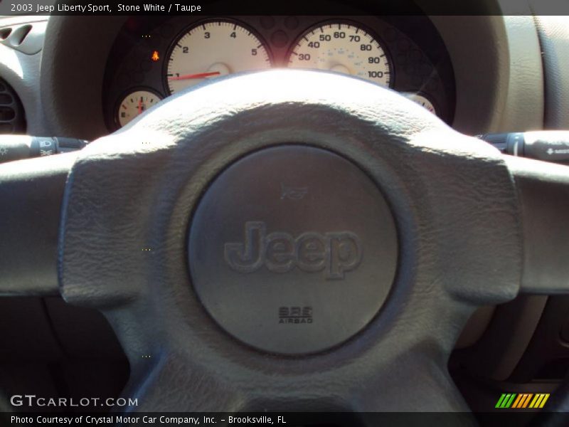 Stone White / Taupe 2003 Jeep Liberty Sport