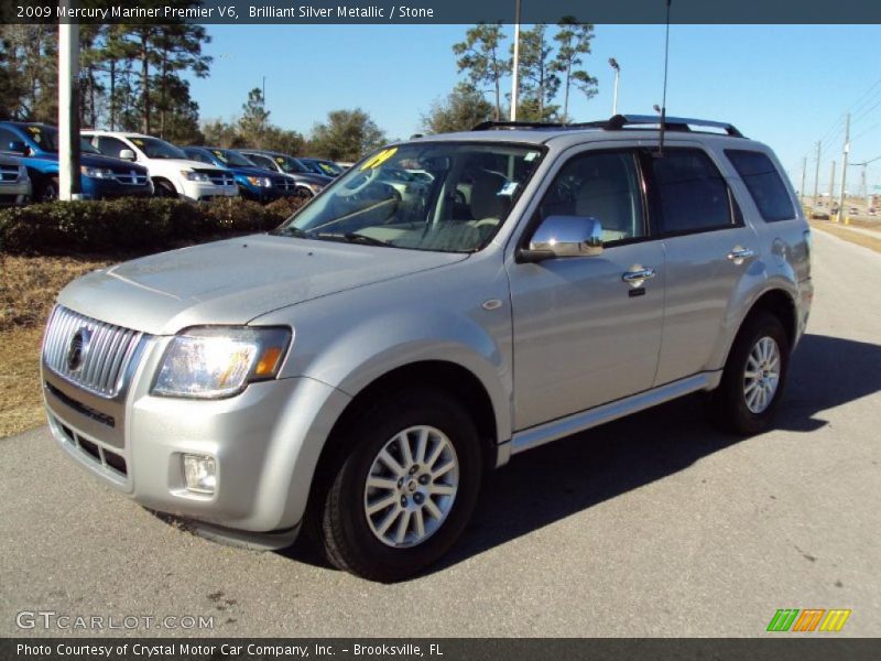 Brilliant Silver Metallic / Stone 2009 Mercury Mariner Premier V6