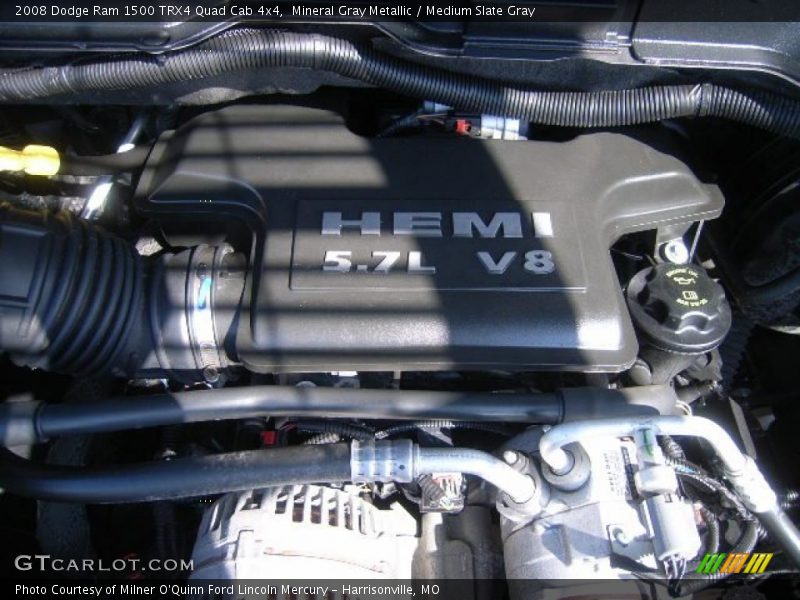 Mineral Gray Metallic / Medium Slate Gray 2008 Dodge Ram 1500 TRX4 Quad Cab 4x4