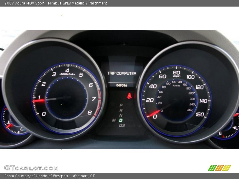 Nimbus Gray Metallic / Parchment 2007 Acura MDX Sport
