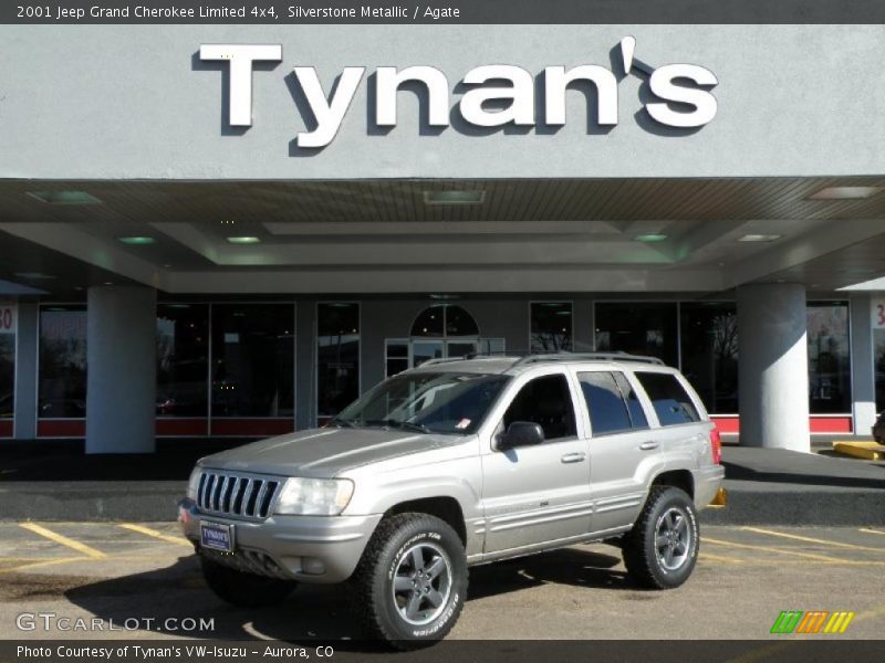 Silverstone Metallic / Agate 2001 Jeep Grand Cherokee Limited 4x4