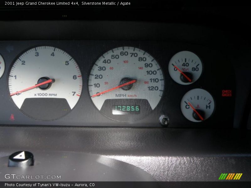 Silverstone Metallic / Agate 2001 Jeep Grand Cherokee Limited 4x4