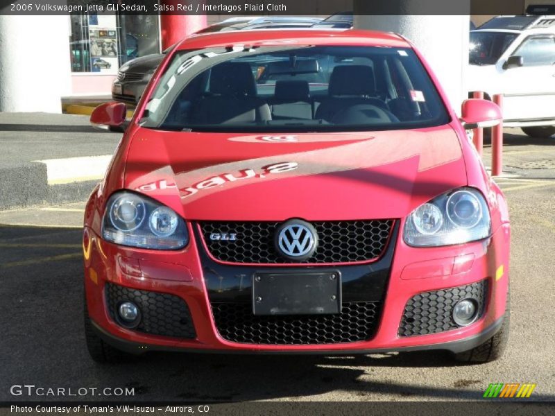 Salsa Red / Interlagos Plaid Cloth 2006 Volkswagen Jetta GLI Sedan