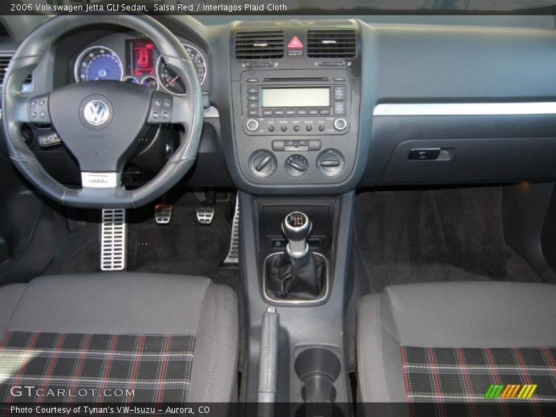 Salsa Red / Interlagos Plaid Cloth 2006 Volkswagen Jetta GLI Sedan