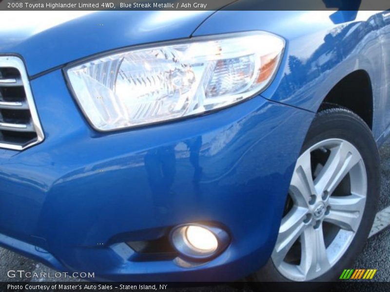 Blue Streak Metallic / Ash Gray 2008 Toyota Highlander Limited 4WD