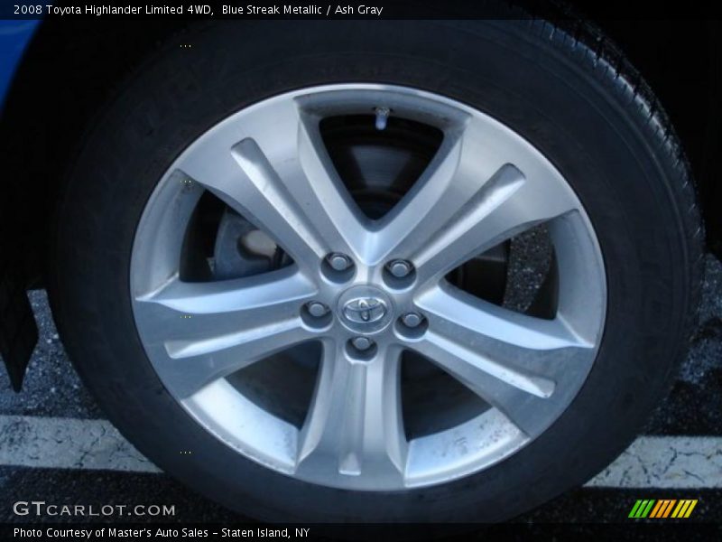 Blue Streak Metallic / Ash Gray 2008 Toyota Highlander Limited 4WD