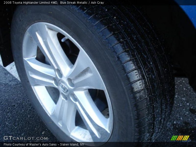 Blue Streak Metallic / Ash Gray 2008 Toyota Highlander Limited 4WD