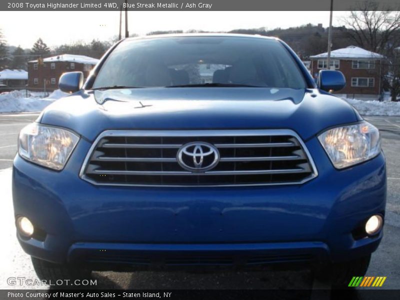 Blue Streak Metallic / Ash Gray 2008 Toyota Highlander Limited 4WD