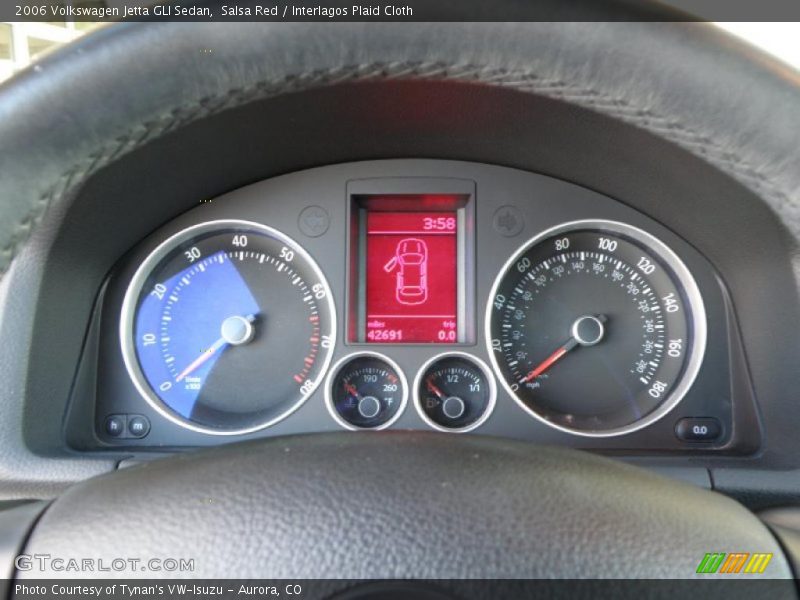Salsa Red / Interlagos Plaid Cloth 2006 Volkswagen Jetta GLI Sedan