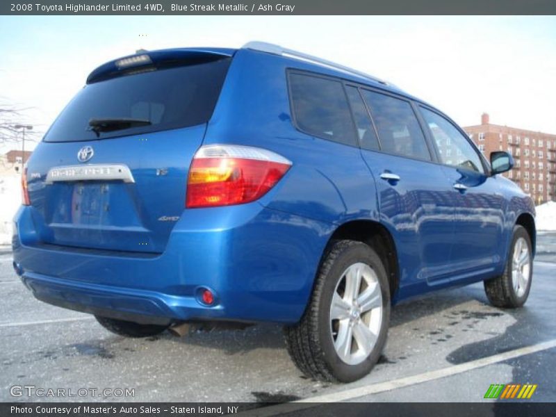 Blue Streak Metallic / Ash Gray 2008 Toyota Highlander Limited 4WD
