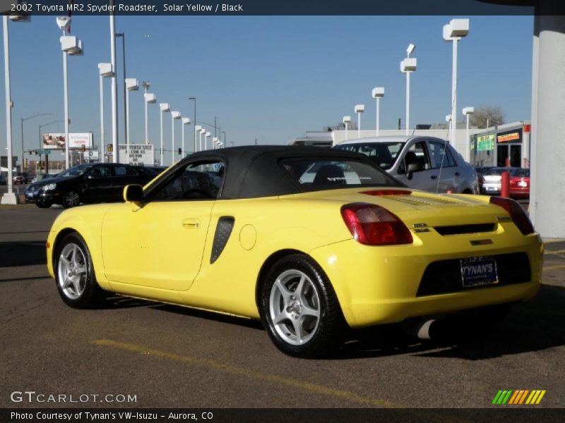 Solar Yellow / Black 2002 Toyota MR2 Spyder Roadster