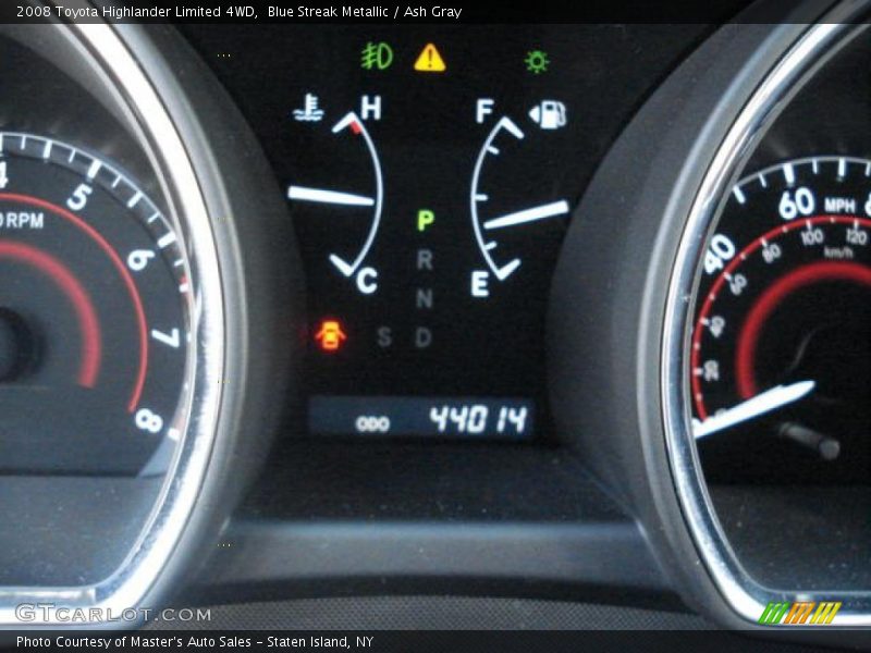 Blue Streak Metallic / Ash Gray 2008 Toyota Highlander Limited 4WD