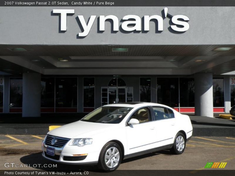 Candy White / Pure Beige 2007 Volkswagen Passat 2.0T Sedan