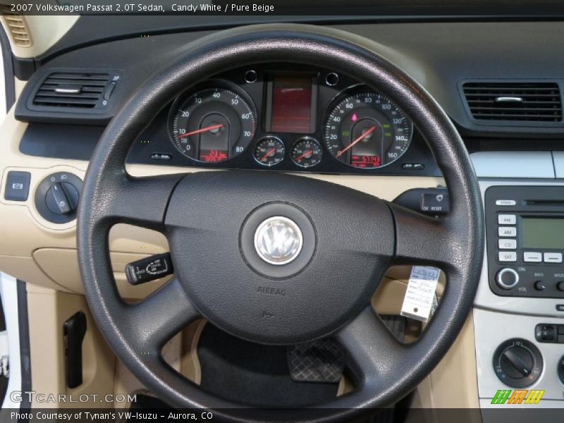 Candy White / Pure Beige 2007 Volkswagen Passat 2.0T Sedan