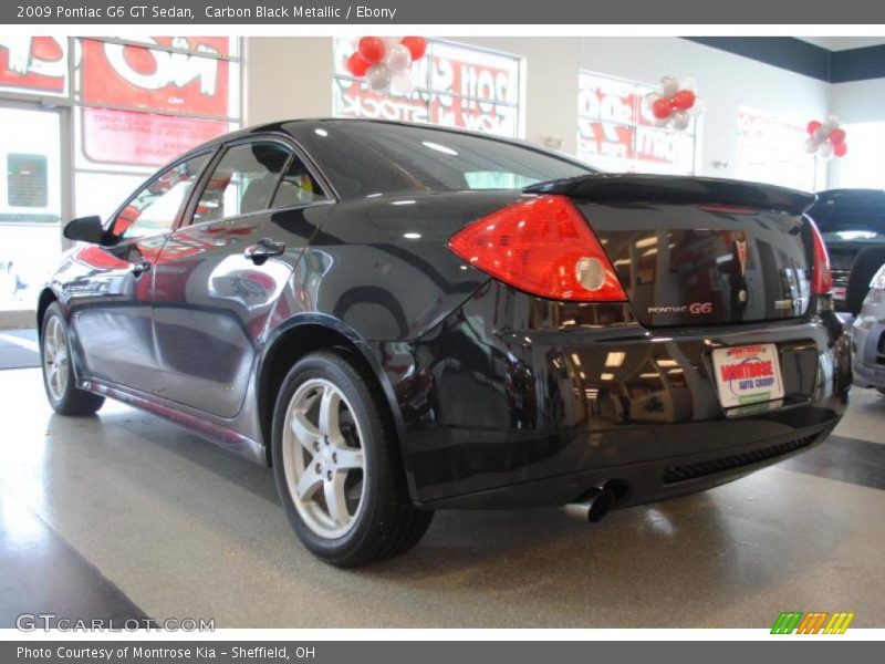 Carbon Black Metallic / Ebony 2009 Pontiac G6 GT Sedan